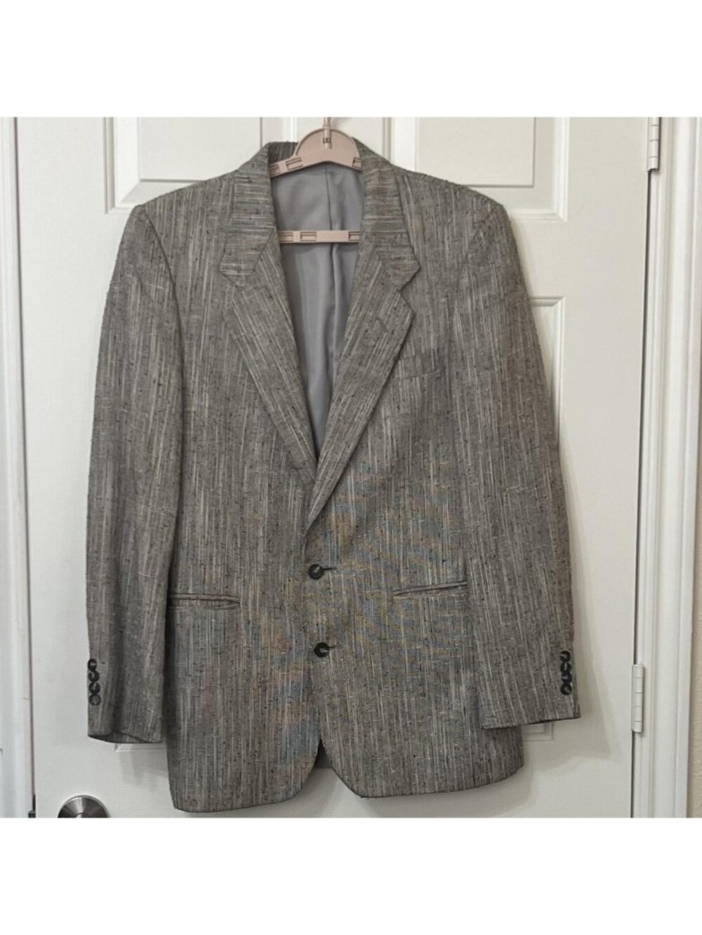 Raffinati Men XL Blazer Gray Striped Sport Coat 2 Button Classic Lightweight USA